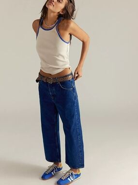 We The Free Deep Trance Dropped Boyfriend Jeans | Size 25 | Distressed Denim